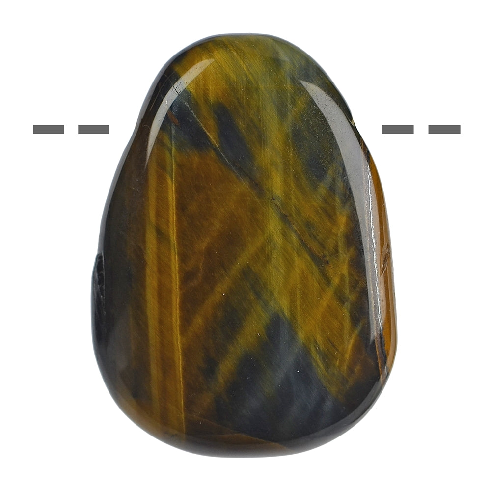 Freeform Falkenauge/Tigerauge gebohrt, 4,5cm