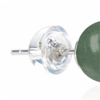 Aventurin - Ohrstecker - Kugel 6 mm - rhodiniert 925 Silber