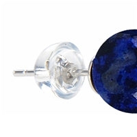 Ohrstecker Lapis Lazuli, Kugel, 8mm, rhodiniert 925 Silber