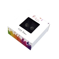 Erdung – Lava Ohrstecker Kugel 6 mm – 925er Silber, rhodiniert