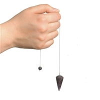 Aufmerksamkeit – Pendel - Amethyst mit Kette & Pendel-Tafel