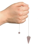 Liebe – Pendel Rosenquarz mit Kette & Pendel-Tafel