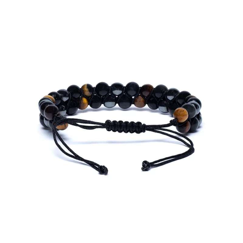 Armband Hämatit/ Obsidian/ Tigerauge verstellbar