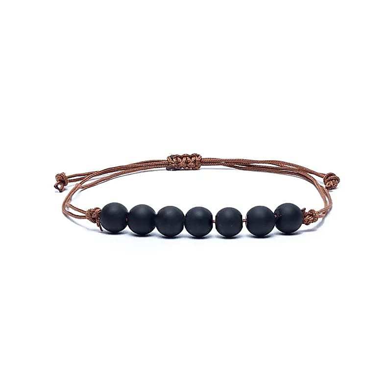 Armband Obsidian verstellbar 6 mm Kugeln