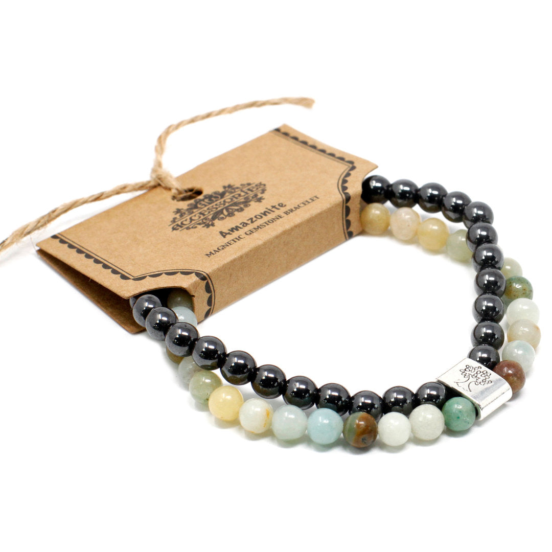 Magnetisches Edelsteinarmband - Amazonite