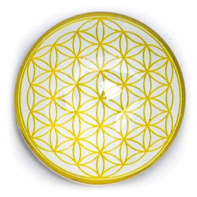 Magnet Dekoration Blume des Lebens goldfarben