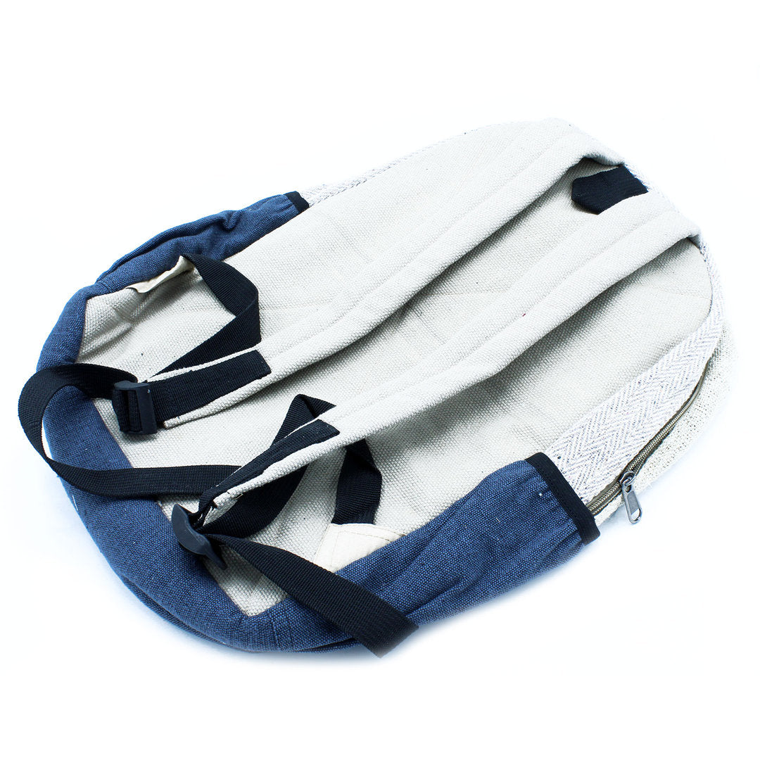 Großer Hanfrucksack- Straight Zips Style