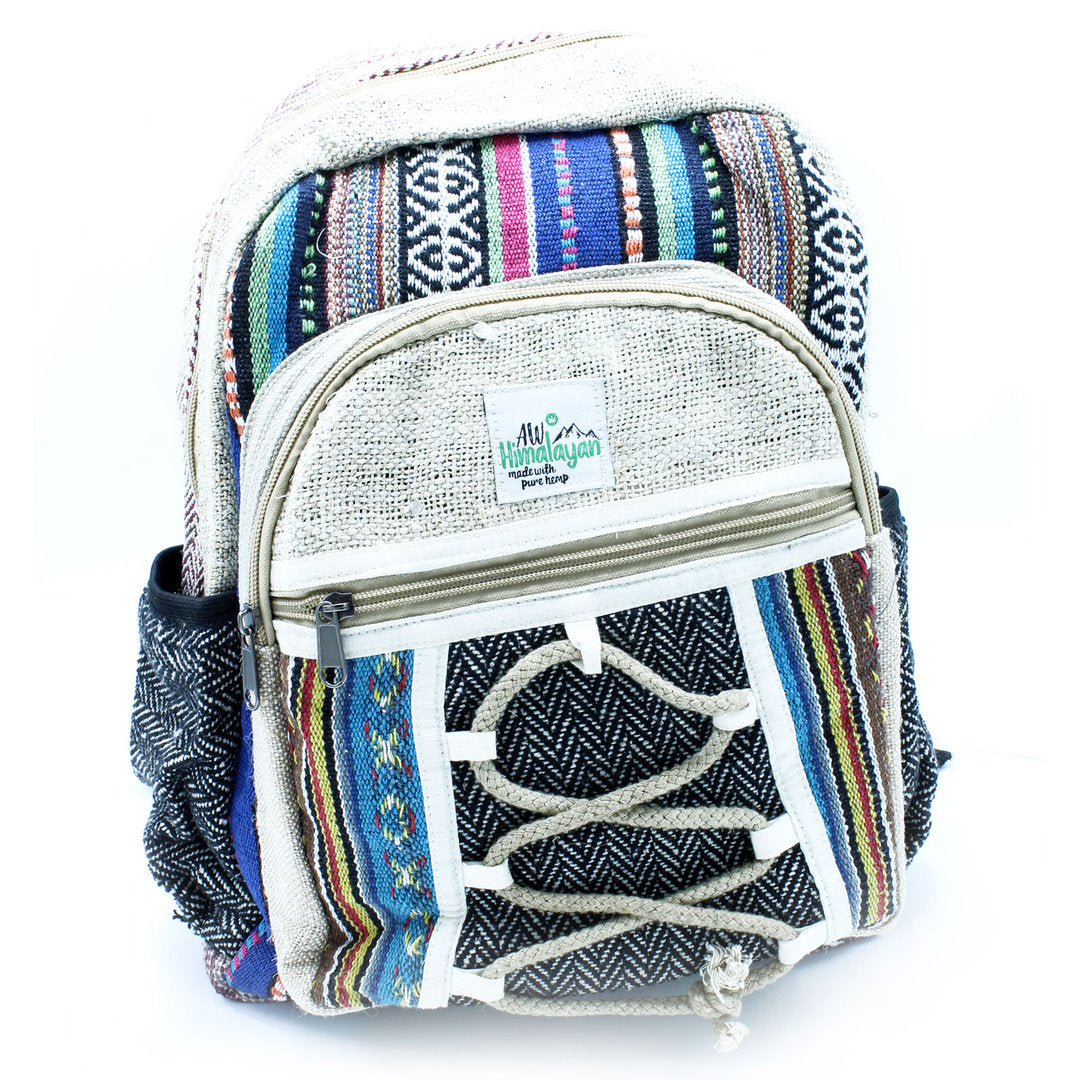 Kleiner Hanfrucksack- Rope & Pockets Style