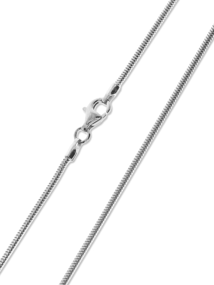 Schlangenkette, ø 1,6 mm - L 50 cm, 925 Silber rhodiniert