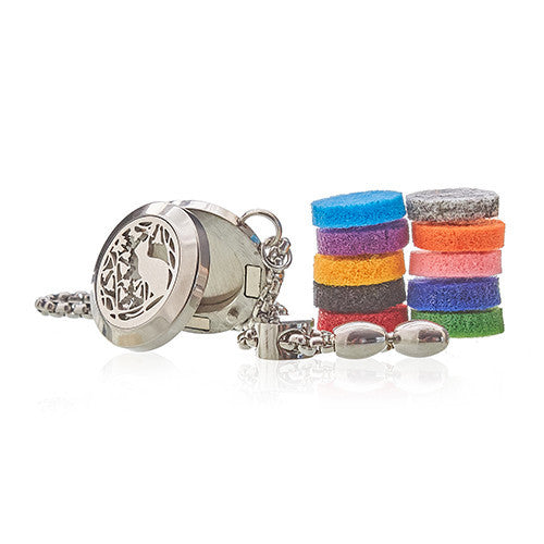 Aroma Diffusor Handgelenk Kette - Katze und Blumen - 20mm
