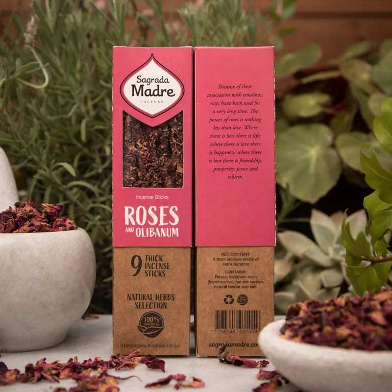 Sagrada Madre Herbal Kräuterwerk - Rose & Olibanum - Räucherstäbchen ca. 16 g