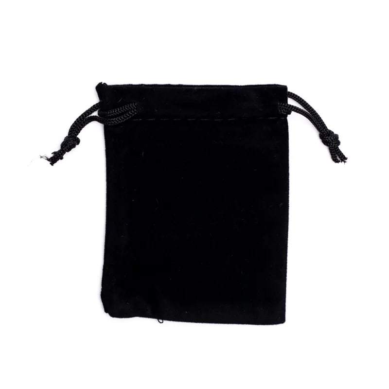 Samt-Geschenktasche schwarz XS - 7 x 9 cm