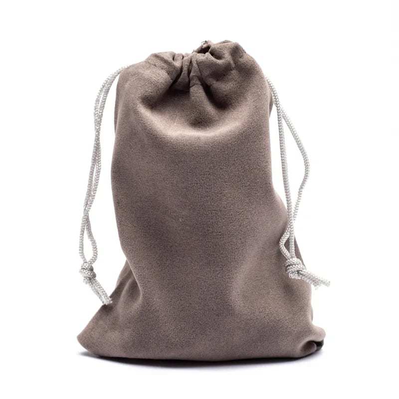 Samt-Geschenktasche grau S - 10 x 14 cm