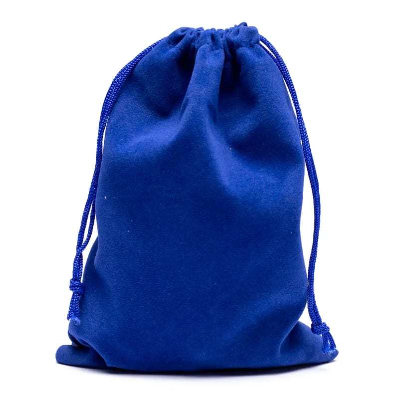 Samt-Geschenktasche blau M - 13 x 18 cm