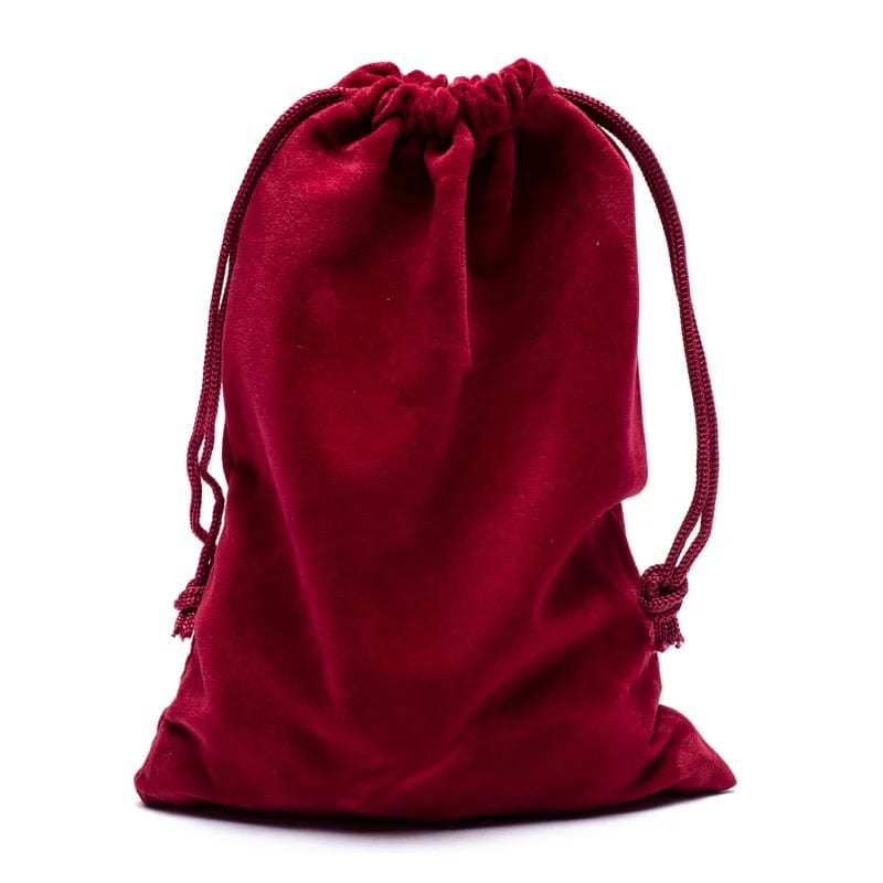 Samt-Geschenktasche bordeaux M - 13 x 18 cm