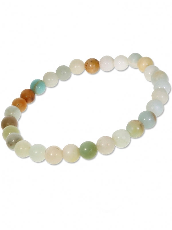 Amazonit Edelsteinarmband - Kugel ø 6 mm - auf Elastikband Länge ca. 19 cm