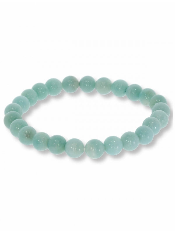 Amazonit grün Edelsteinarmband - Kugel ø 8 mm - auf Elastikband Länge ca. 19 cm