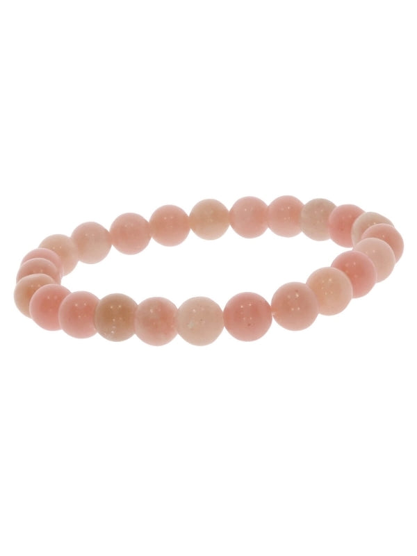 Andenopal pink Edelsteinarmband - Kugel ø 8 mm - auf Elastikband Länge ca. 19 cm