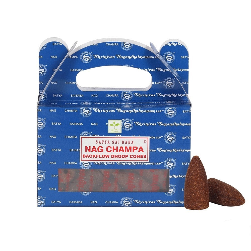 Satya Nag Champa Backflow Dhoop Cones - Rückfluss Räucherkegel 24 St.