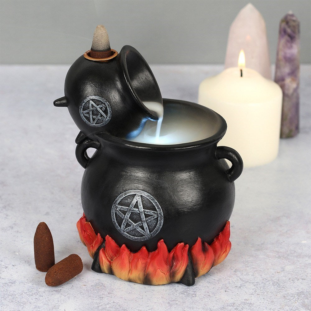 Beleuchteter Hexenkessel - Räucherrückfluss-Brenner (Backflow Incense Burner)