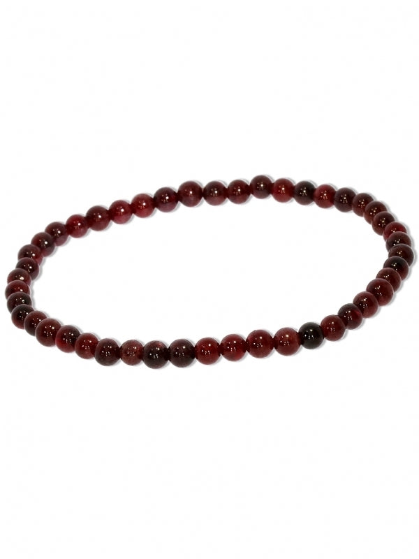 Granat Edelsteinarmband - Kugel ø 4-5 mm - auf Elastikband Länge ca. 19 cm