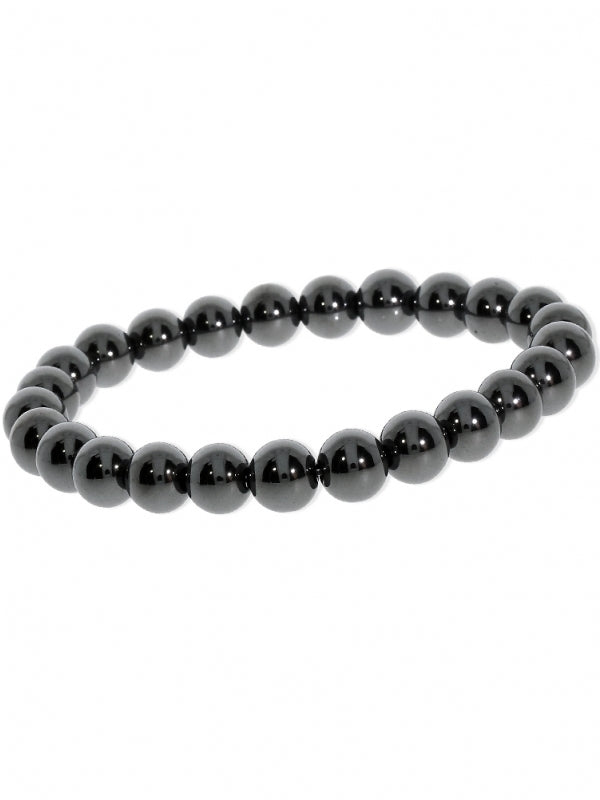 Hämatit Edelsteinarmband - Kugel ø 8 mm - auf Elastikband Länge ca. 19 cm