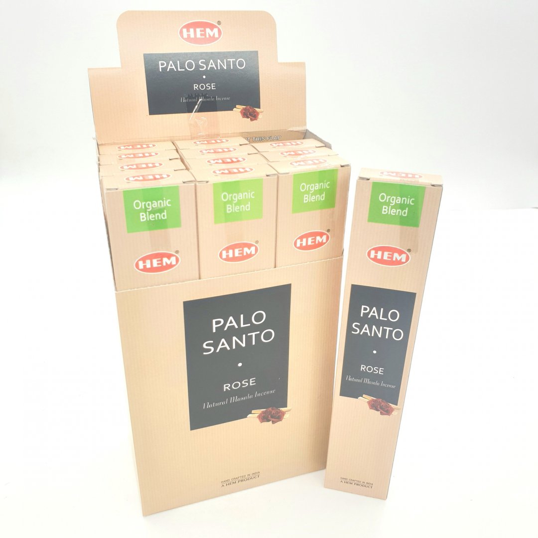HEM Organic Blend - Palo Santo & Rose - Räucherstäbchen 15 g
