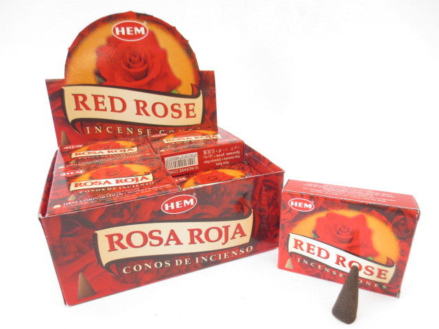 HEM Red Rose (Rote Rose) - Räucherkegel ca. 16 g