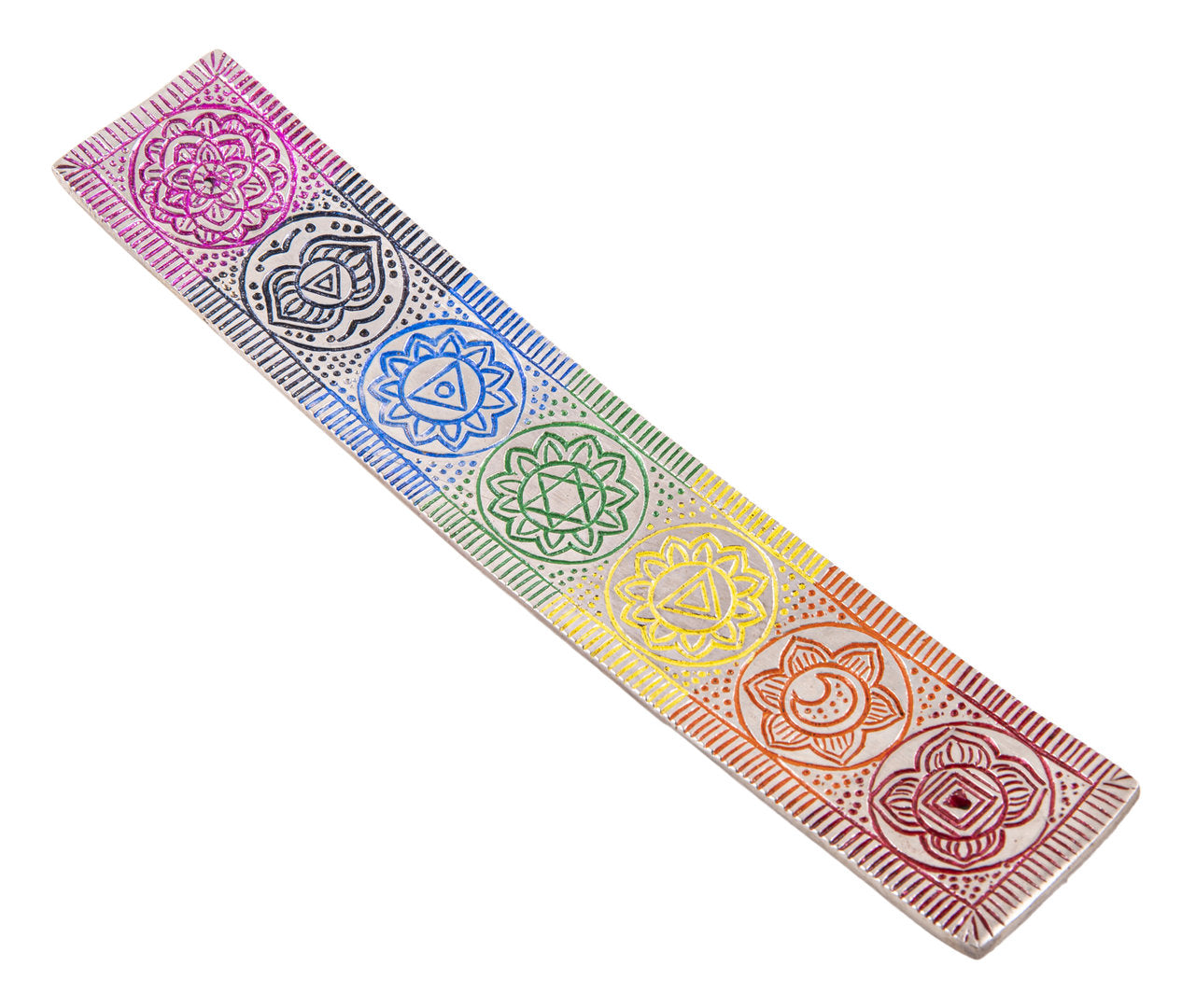 Chakra Räucherstäbchenhalter Weißmetall
