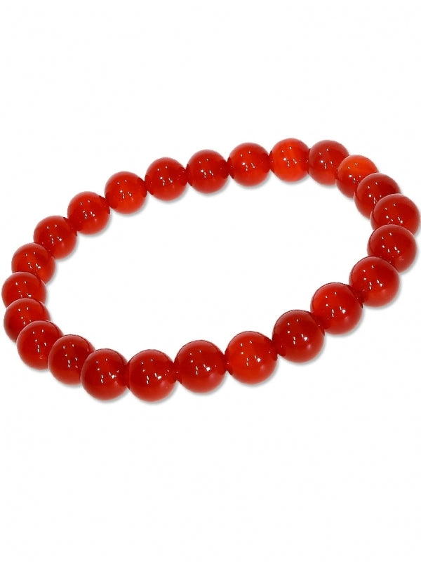 Karneol Edelsteinarmband - Kugel ø 8 mm - auf Elastikband Länge ca. 19 cm