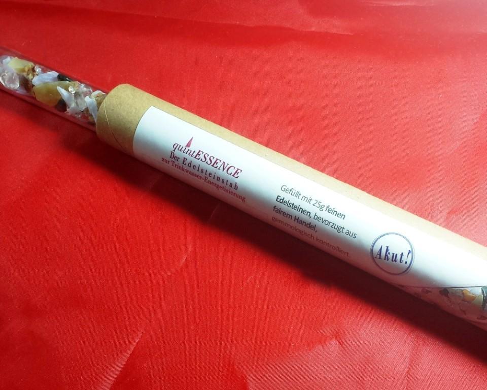 Mit allen Sinnen -Sardonyx & Bergkristall - quintESSENCE „Mini“ Edelstein-Stab ca. 25 g