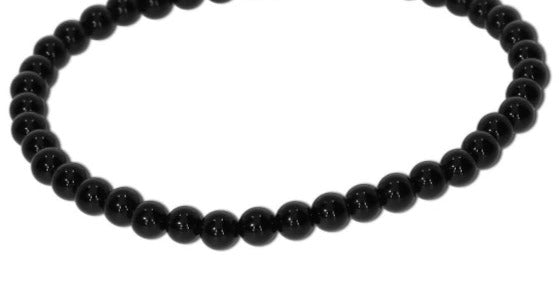 Onyx Edelsteinarmband - Kugel ø 4 mm - auf Elastikband Länge ca. 18 cm