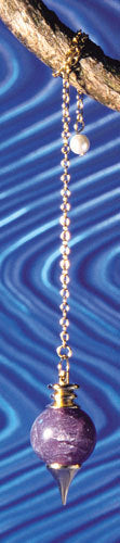Pendel, Messing mit Amethyst-Kugel