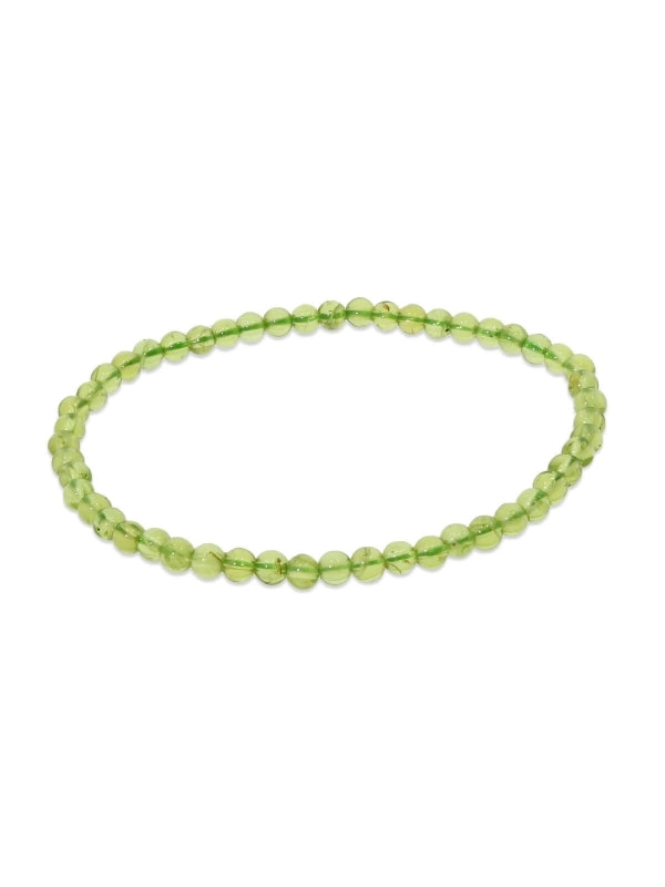 Peridot Edelsteinarmband - Kugel ø 4 mm - auf Elastikband Länge ca. 19 cm