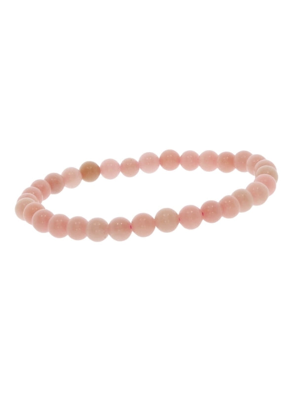Pinker Andenopal Edelsteinarmband - Kugel ø 6 mm - auf Elastikband Länge ca. 19 cm