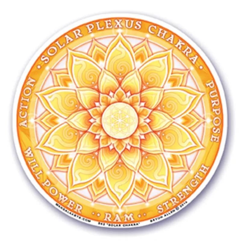 Fensterklebebild 3. Chakra ca. 10,5 cm