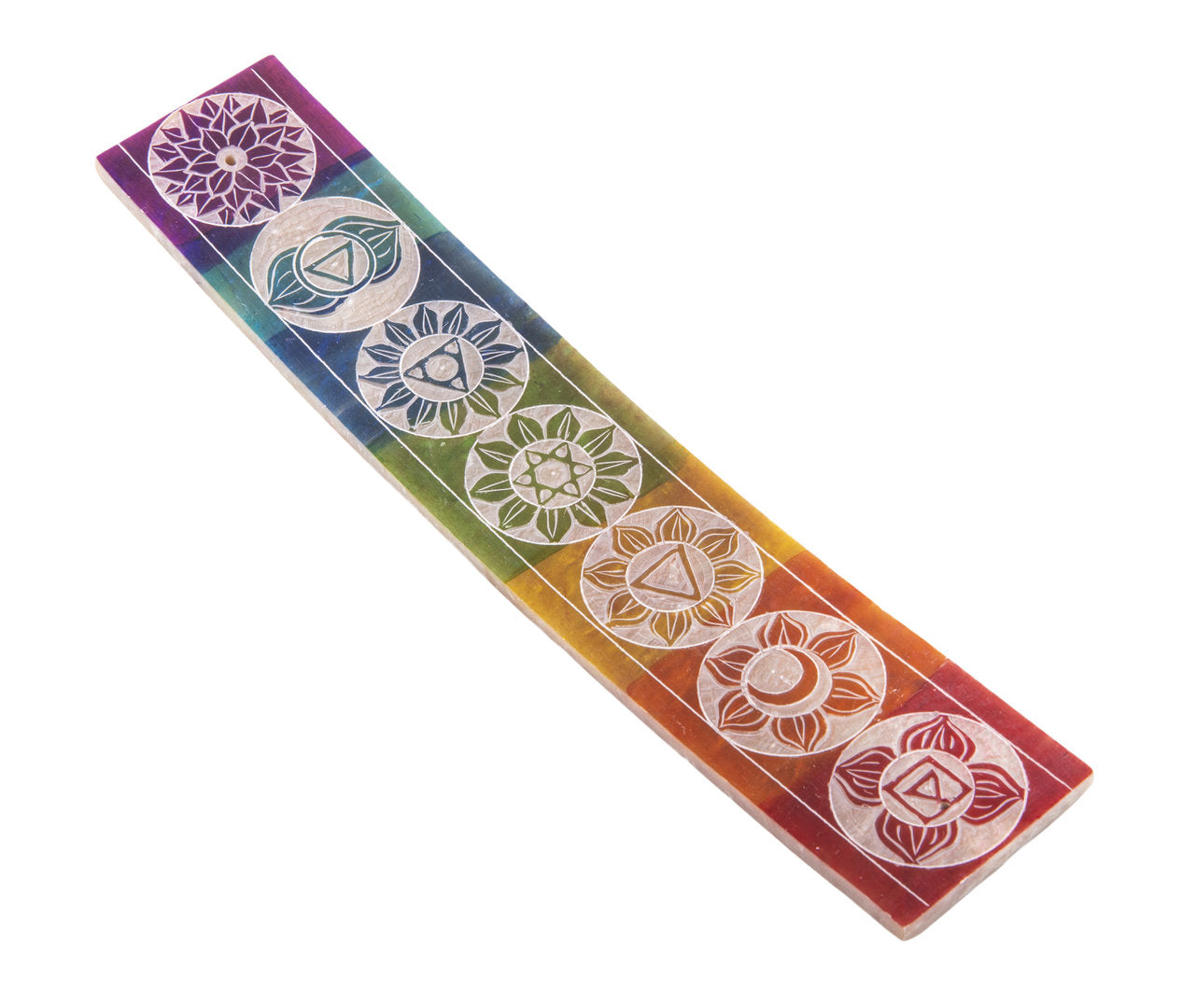 Chakra Speckstein, bunt - Räucherstäbchenhalter