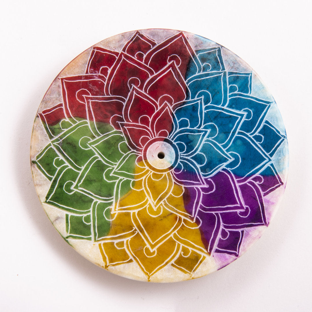 Regenbogen Mandala Stäbchenhalter 7,5 cm