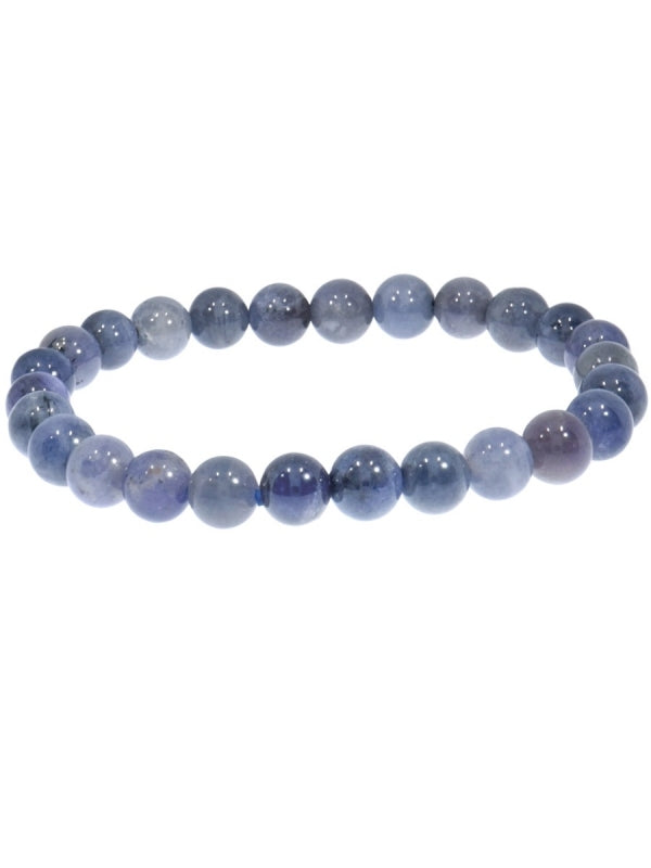 Tansanit - Botswana Edelsteinarmband - Kugel ø 8 mm - auf Elastikband Länge ca. 19 cm