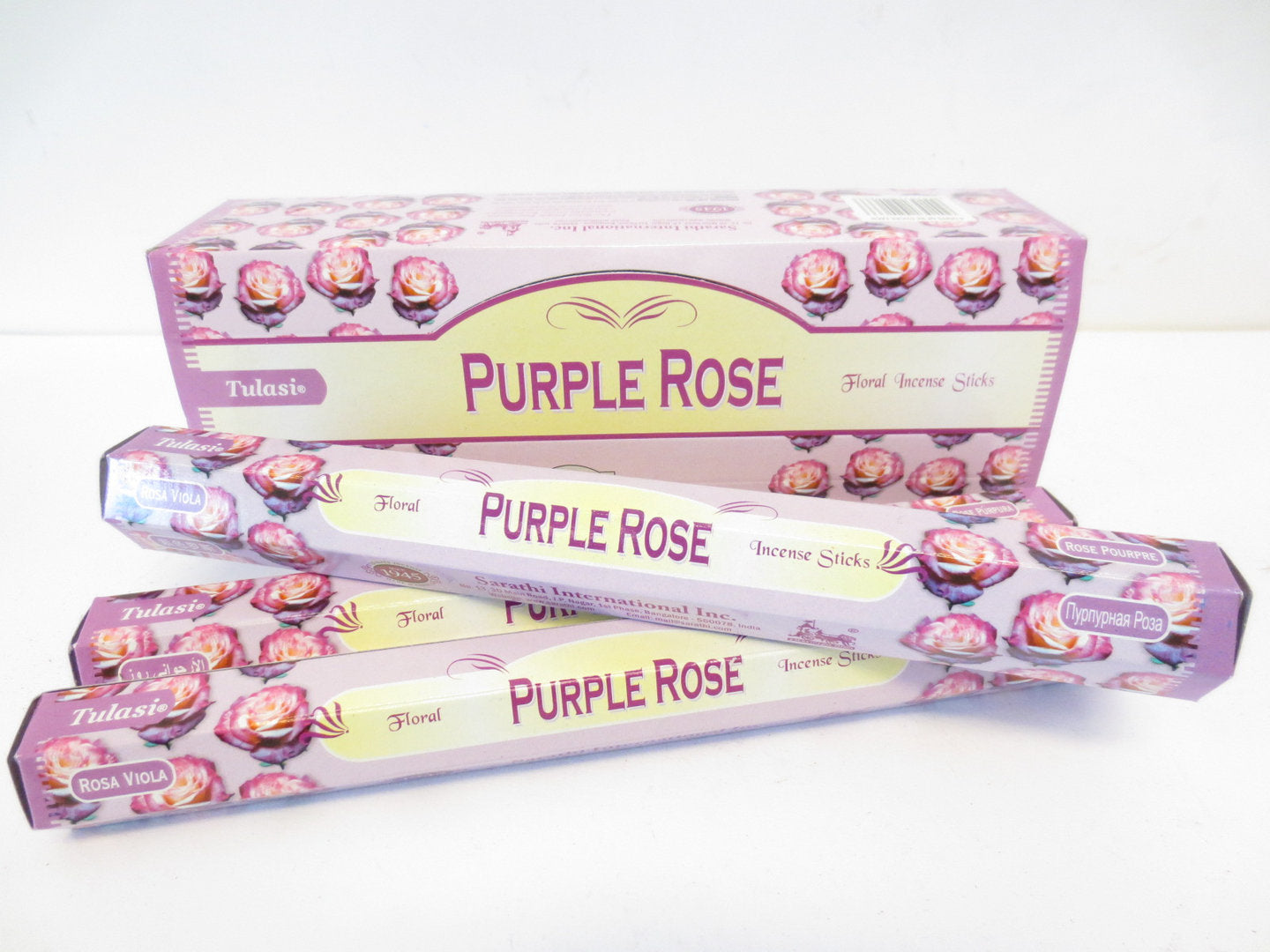 Tulasi Purple Rose (Lila Rose) - Räucherstäbchen ca. 25 g