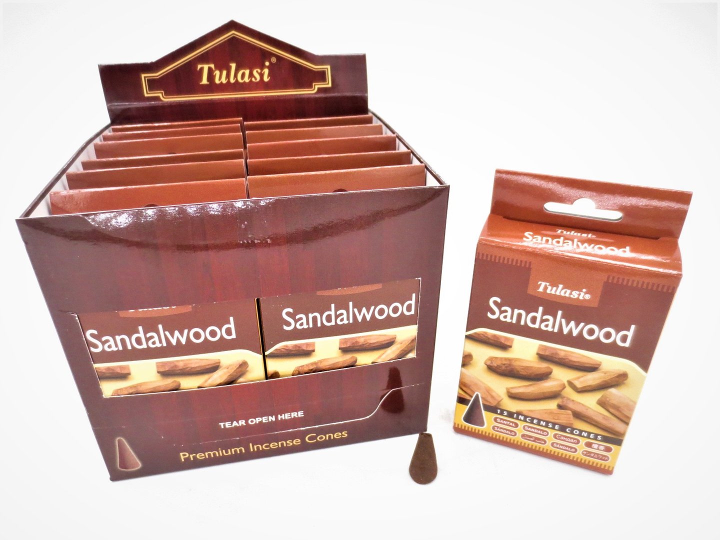 Tulasi Sandalwood (Sandelholz) - Räucherkegel ca. 30 g
