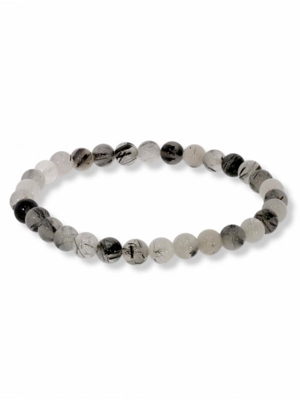 Turmalinquarz Edelsteinarmband - Kugel ø 6 mm - auf Elastikband Länge ca. 19 cm