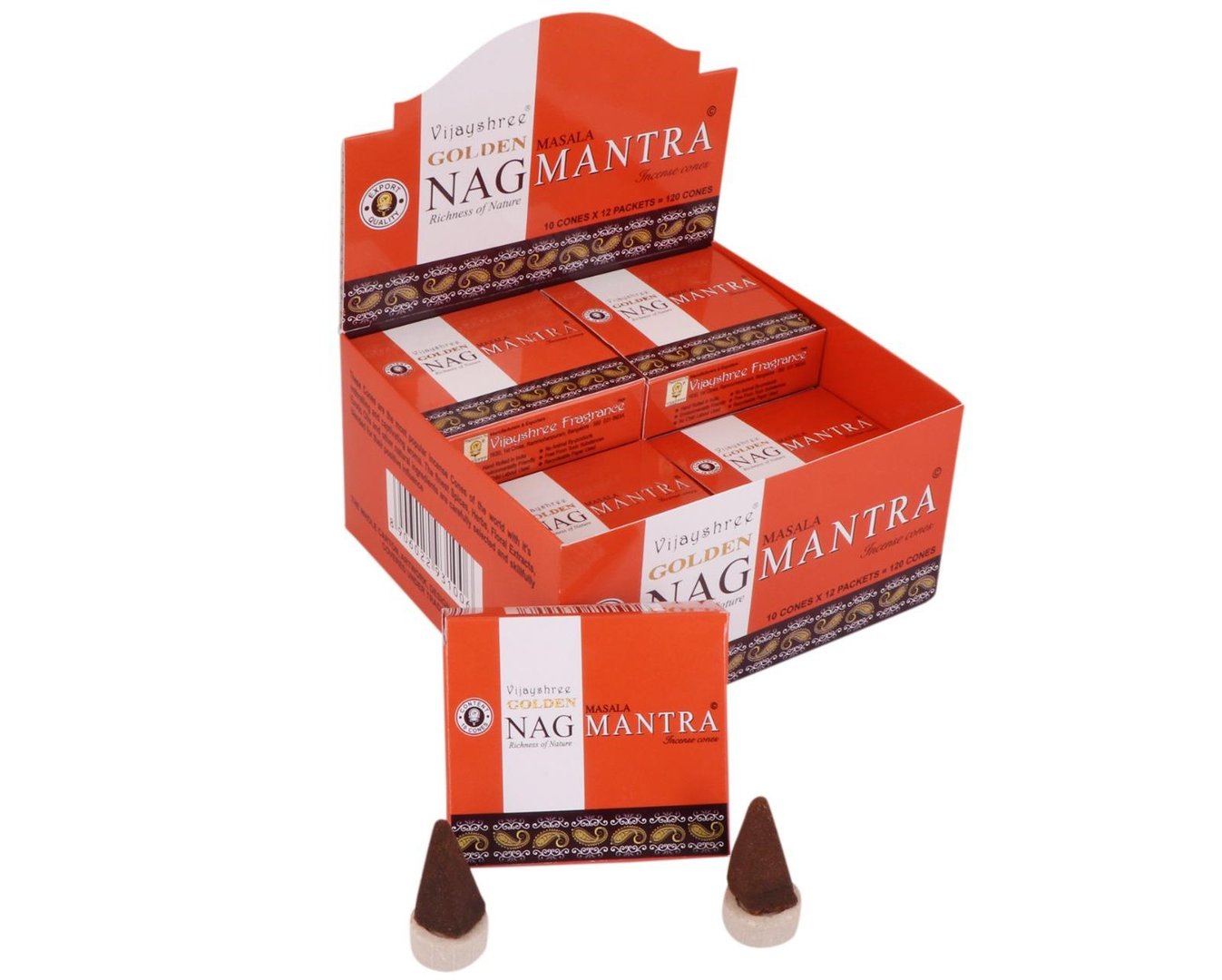 Golden Nag Mantra Cones - Räucherkegel 10 St.