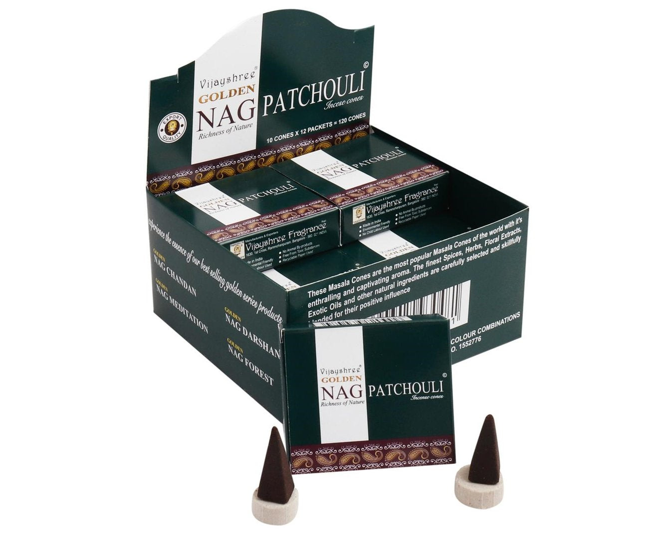 Golden Nag Patchouli Cones - Räucherkegel 10 St.