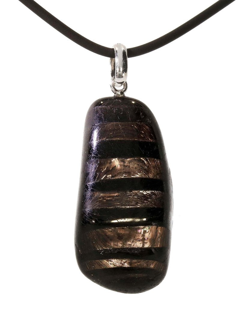 Hypersthen, Anhänger mit 925 Silberöse