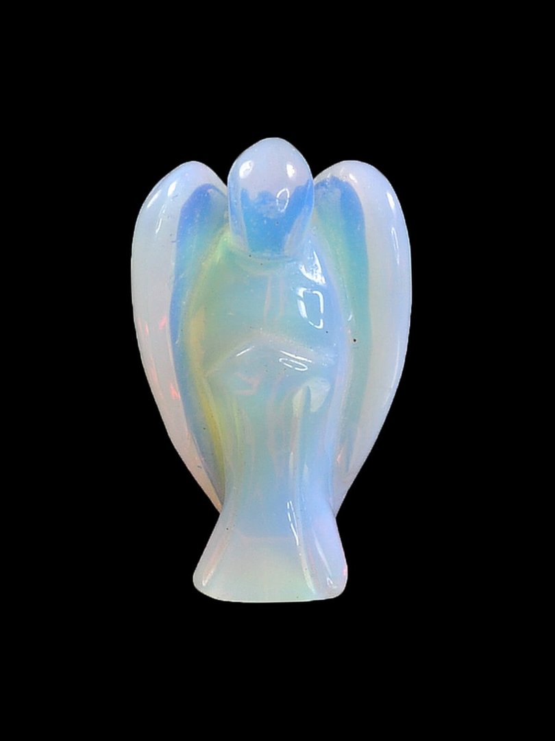 Glas opalisiert, Engel ca. 5 x 3 cm