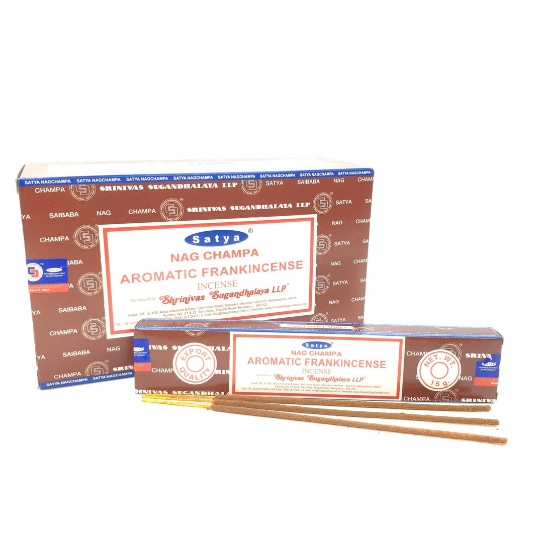 Satya Nag Champa Aromatic Frankincense (Aromatischer Weihrauch) - Räucherstäbchen 15 g