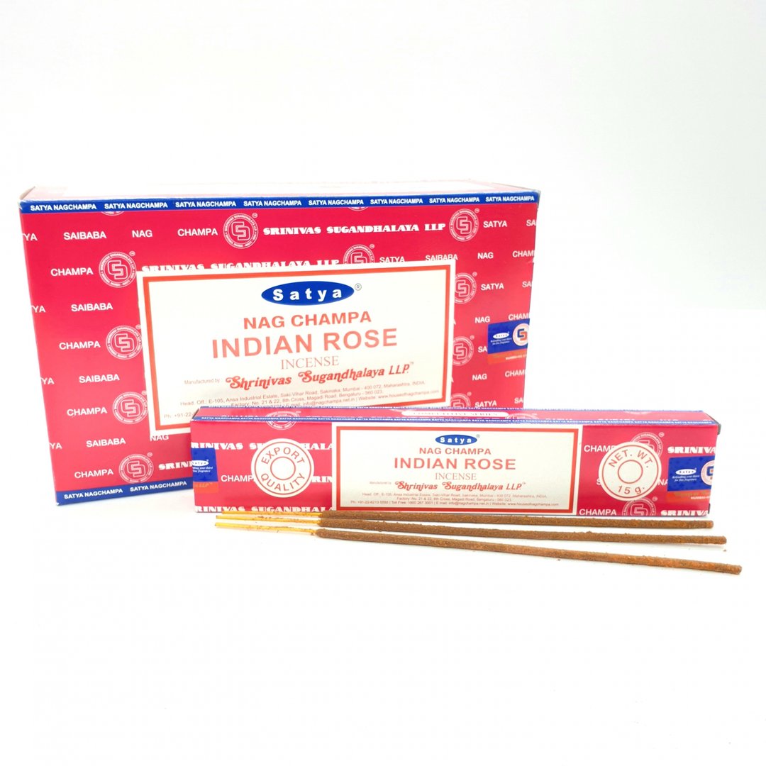 Satya Nag Champa Indian Rose (Indische Rose) - Räucherstäbchen 15 g