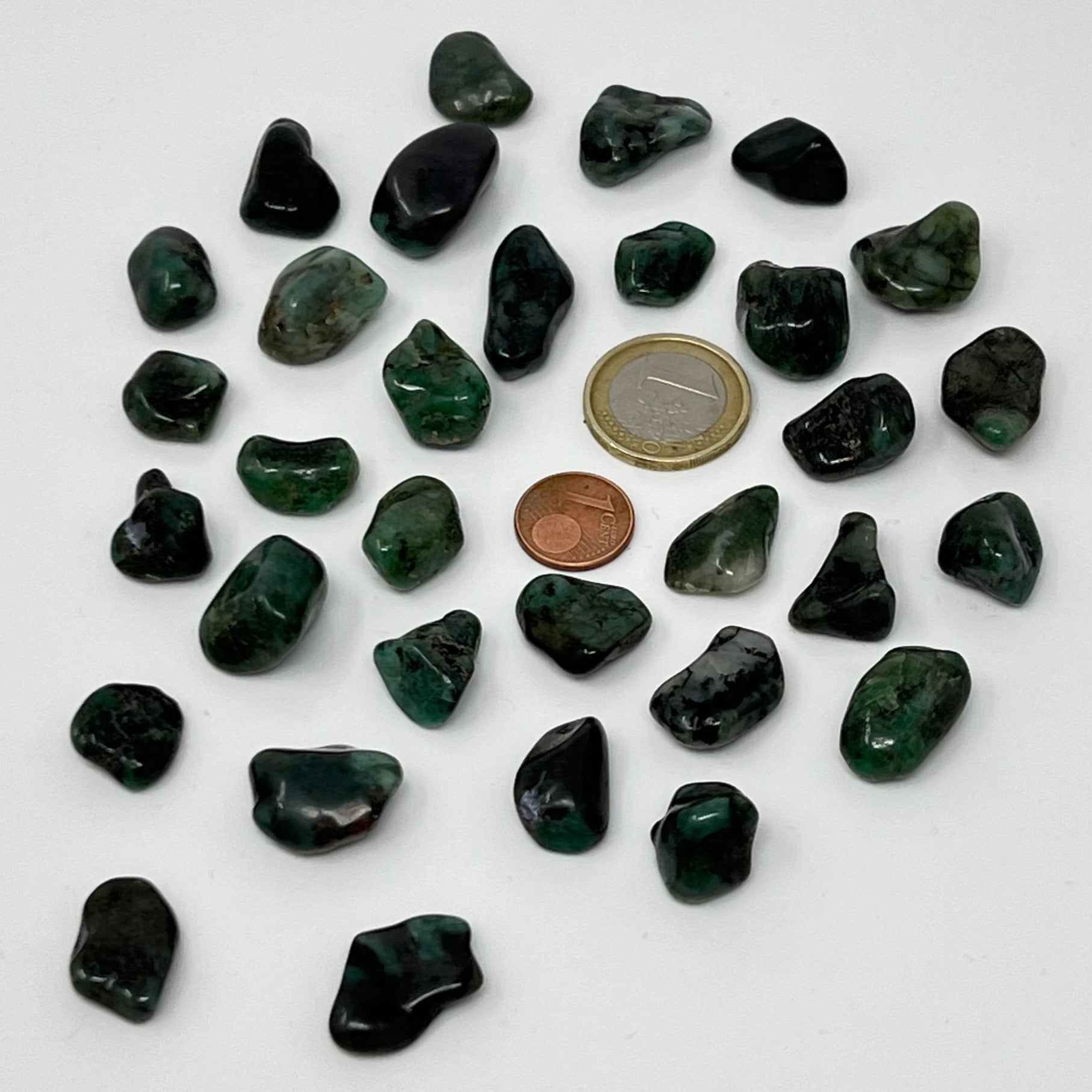 Smaragd - Trommelstein - Größe 1-2 cm