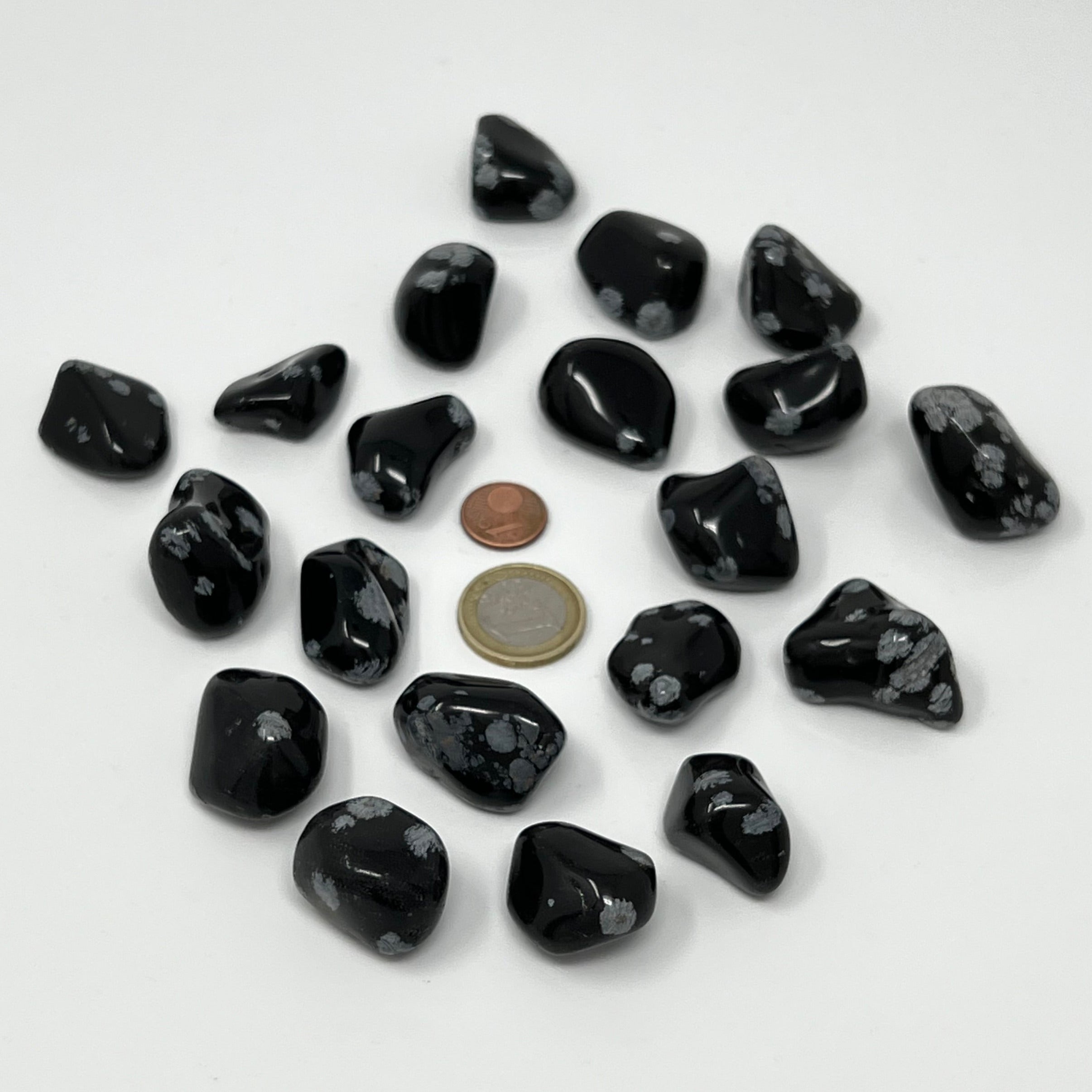 Schneeflockenobsidian - Trommelstein - Größe 2-3 cm